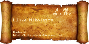 Linka Nikoletta névjegykártya