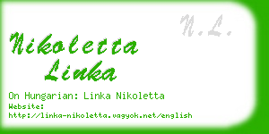 nikoletta linka business card